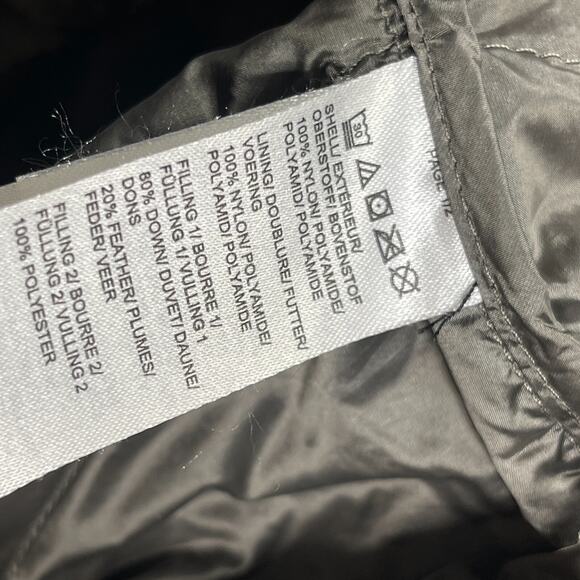 Saks Fifth Avenue‎ Jacket Women S Gray Puffer Hooded Down Coat Packable - Picture 7 of 9